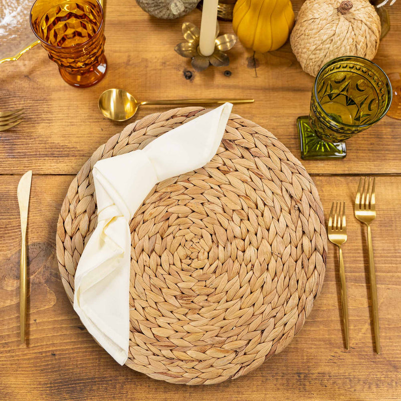 Braided Rattan Placemat - 14.5" - Singles