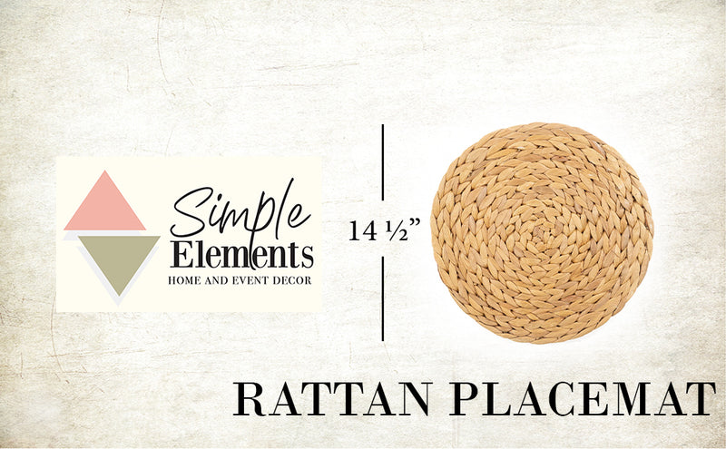 Braided Rattan Placemat - 14.5" - Singles