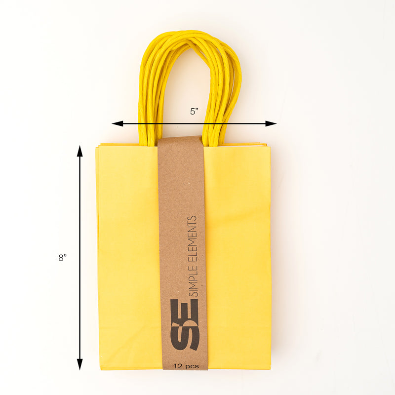 Small Gift Bags - Yellow - Events and Crafts-Celebra