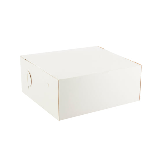 Cake & Pastry Box - 10"W x 10"L x 4"H - Set of 100 - White