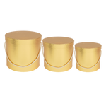 Nested Floral Boxes 3pc/set - All Gold - Events and Crafts-Simply Elegant