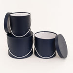 Nested Floral Boxes 3pc/set - Navy - Events and Crafts-Simply Elegant