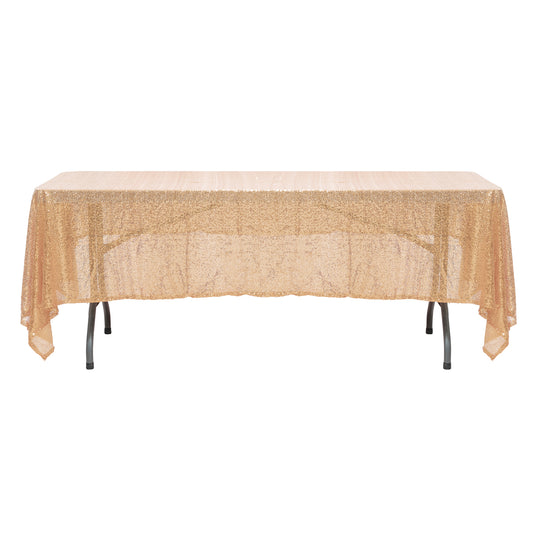 Sequin Table Cover 60" x 102" - Champagne