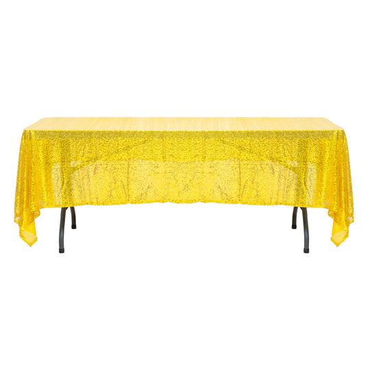 Sequin Table Cover 60" x 102" - Gold