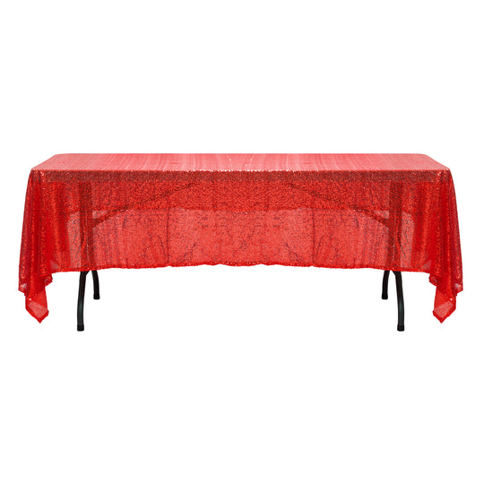 Sequin Table Cover 60" x 102" - Red