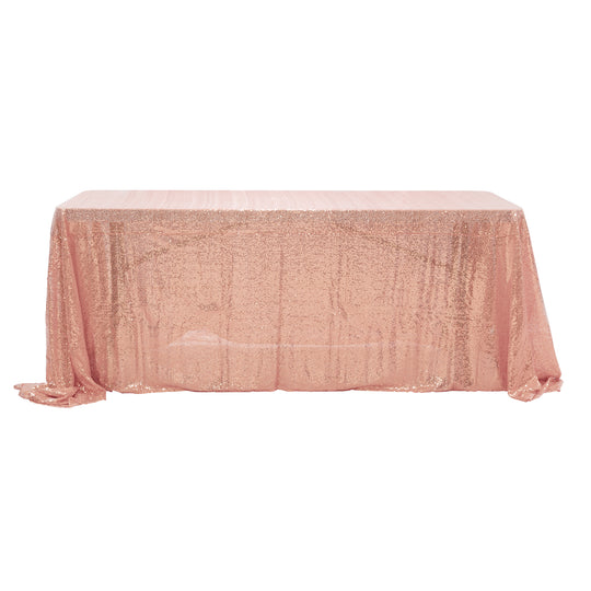 Sequin Table Cover - 90" x 132" - Blush