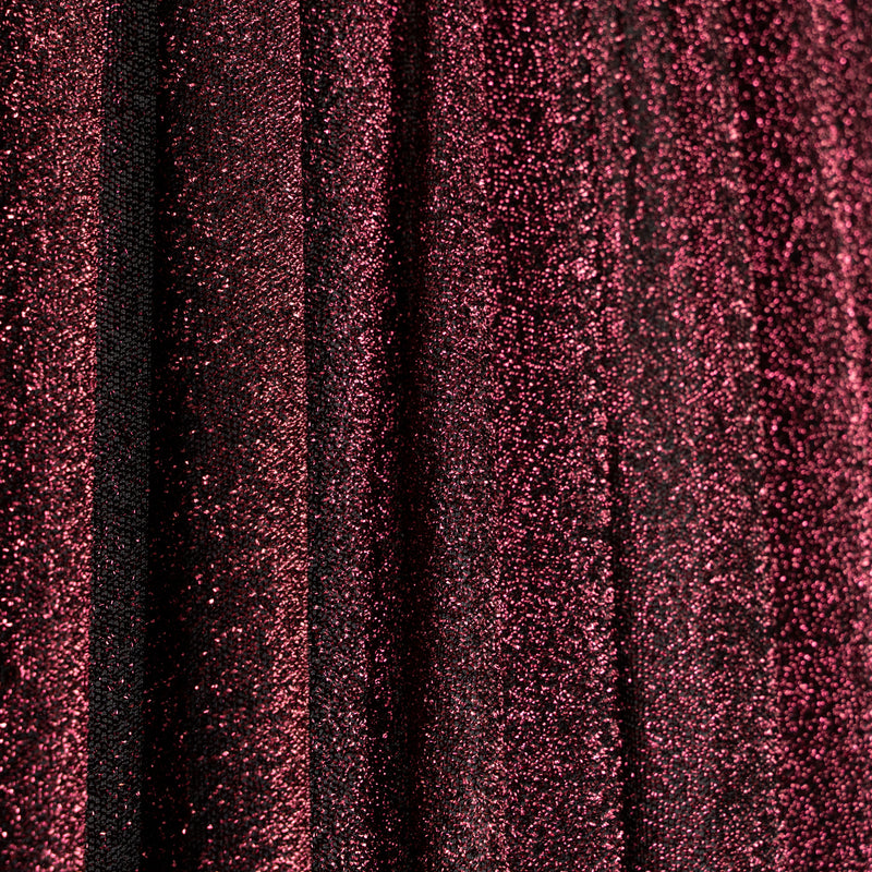 Metallic Spandex Backdrop 20ft x 10ft - Burgundy