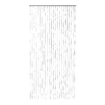 Crystal Beaded Curtain 35.5" x 71" - Silver