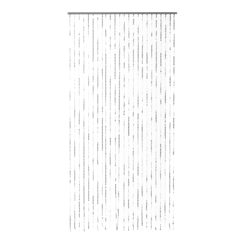 Crystal Beaded Curtain 35.5" x 71" - Silver