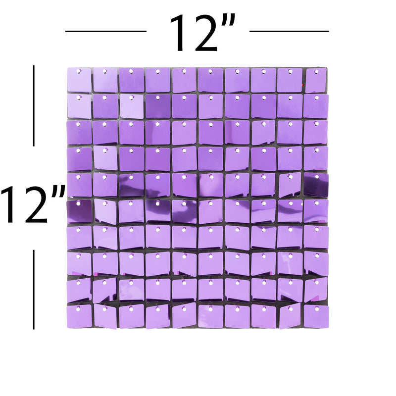 Square Sequin Backdrop Panels with Black Backing-Lavender