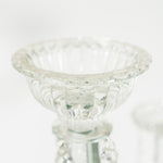 Crystal 4 arm Flower Bowl Candelabra 35"