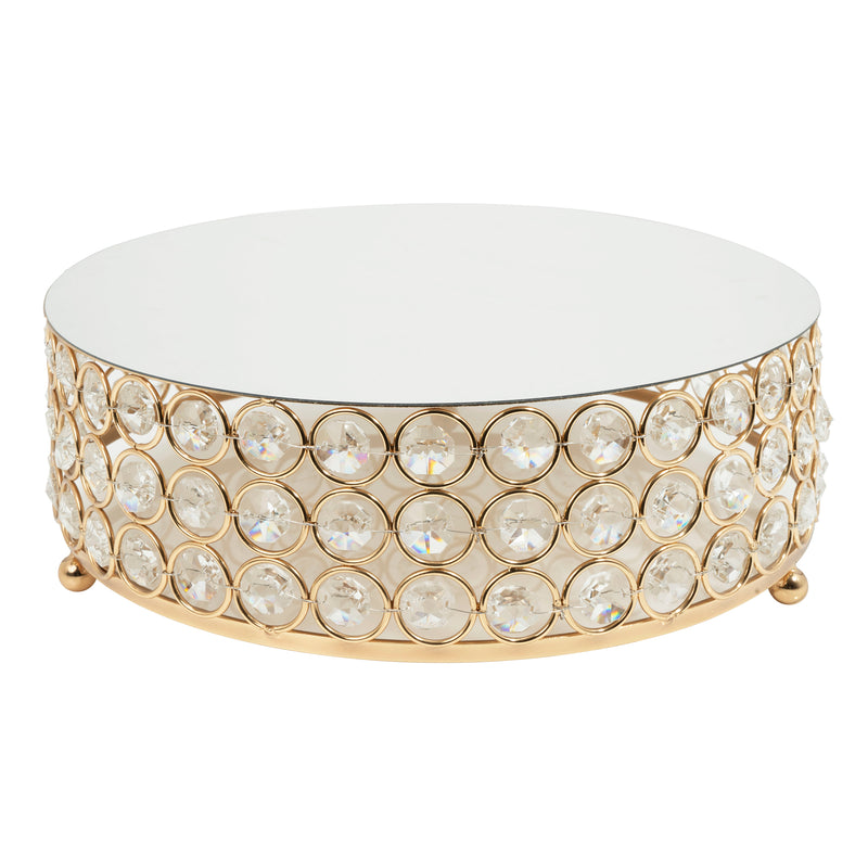 Crystal Cake Stand 10" - Gold