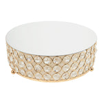 Crystal Cake Stand 10" - Gold