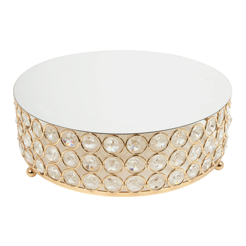 Crystal Cake Stand 10" - Gold