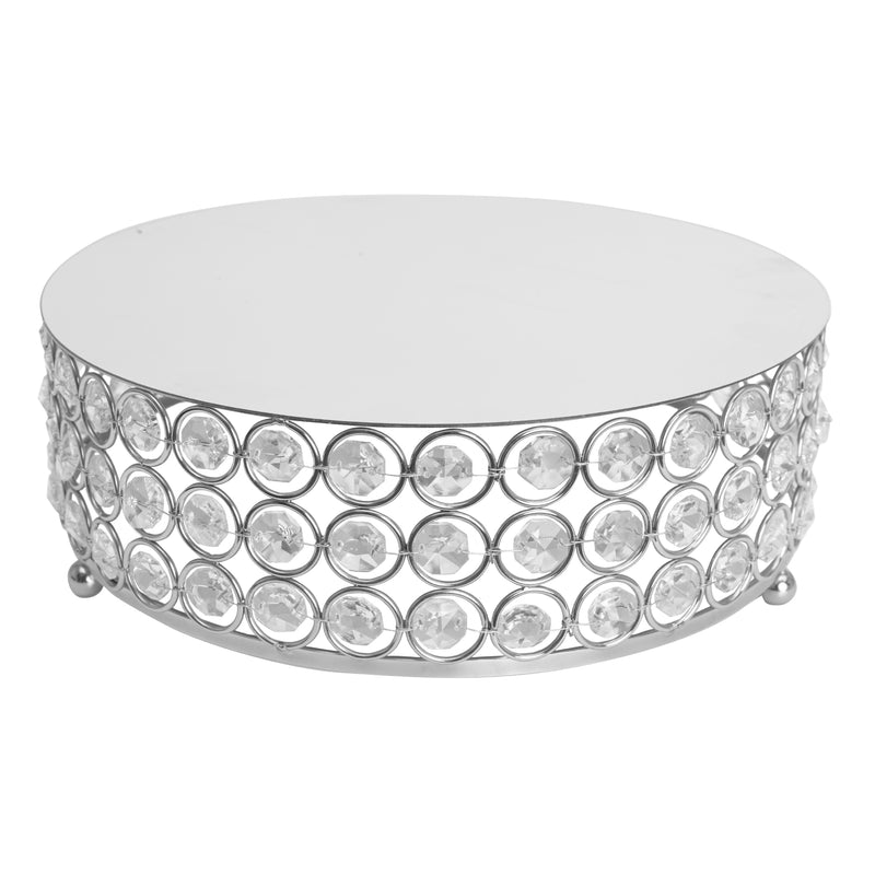 Crystal Cake Stand 10" - Silver