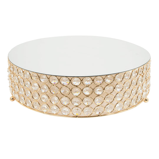 Crystal Cake Stand 13.75" - Gold