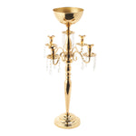 Classic Floral Candelabra 33" - Gold