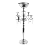 Classic Floral Candelabra 33" - Silver