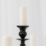 Candelabra 5 Arm Pillar Candle Holder 60½" - Black