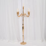 Candelabra 5 Arm Pillar Candle Holder 60½" - Gold