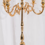 Candelabra 5 Arm Pillar Candle Holder 60½" - Gold