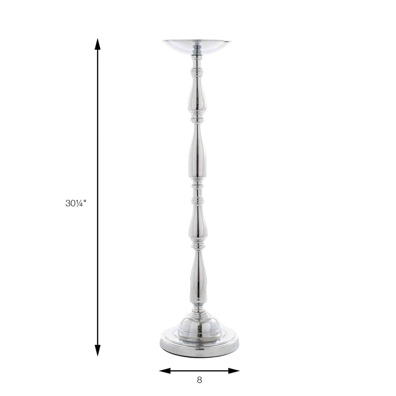 Piper Floral Riser 30.25" - Silver