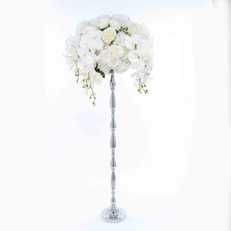 Piper Floral Riser 30.25" - Silver