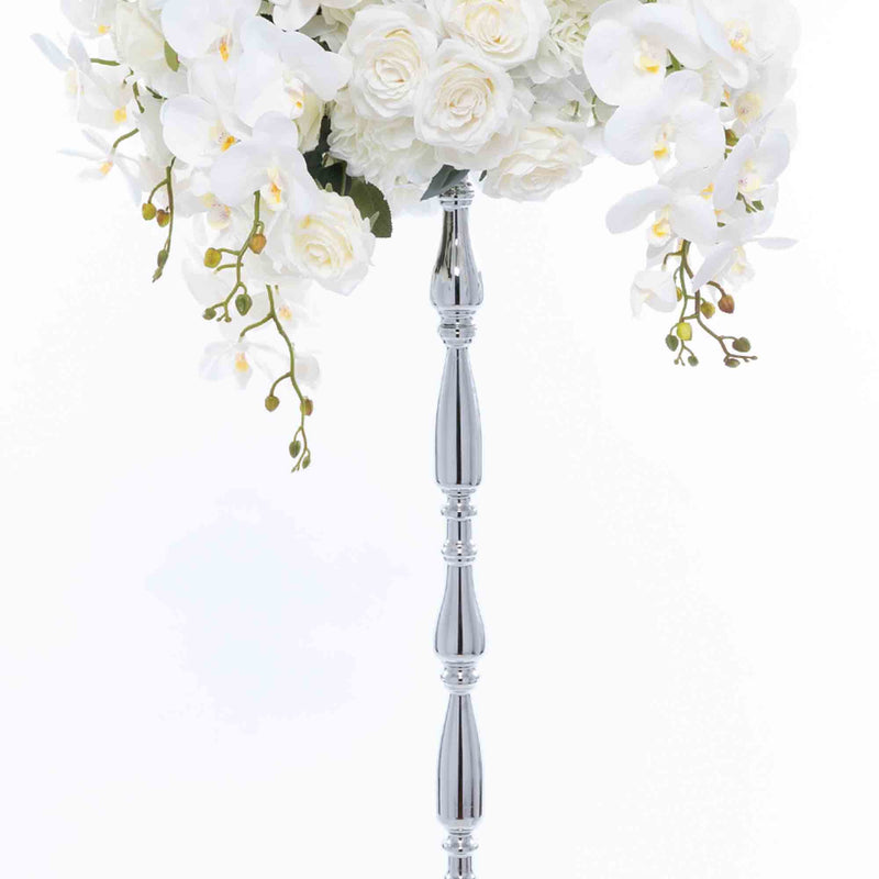 Piper Floral Riser 30.25" - Silver