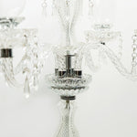 Crystal Candelabra 5 arm Glass Hurricane Globes 37"