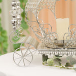 Crystal Beaded Pumpkin Carriage Centerpiece - Silver