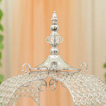 Crystal Beaded Pumpkin Carriage Centerpiece - Silver