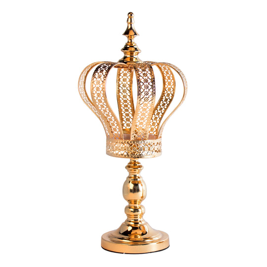 Monarch Candle Holder Centerpiece 19.75" - Gold