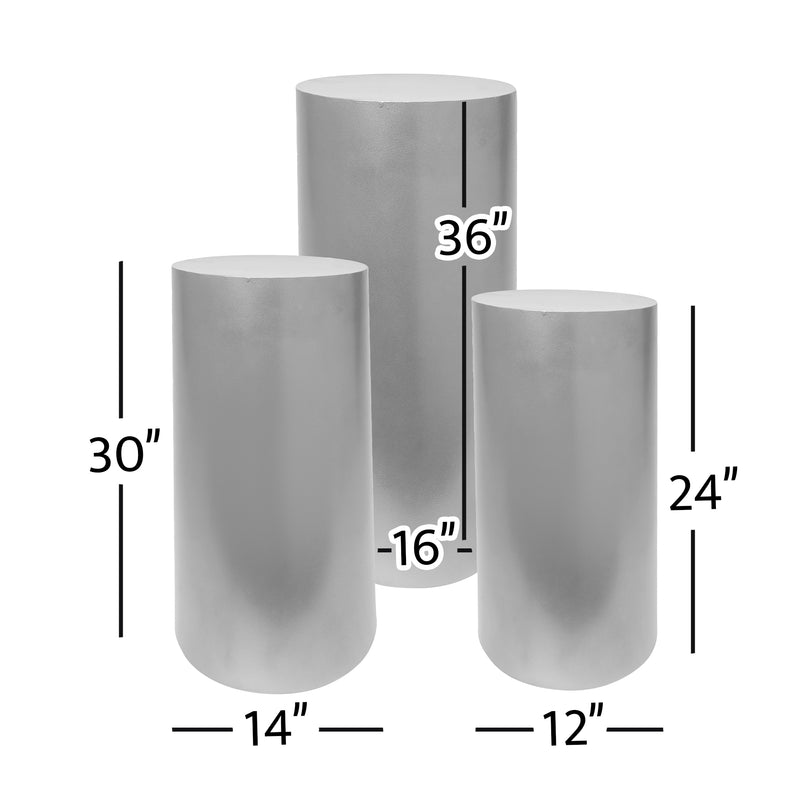 Economy Event Pillar 3 Piece Set - Silver