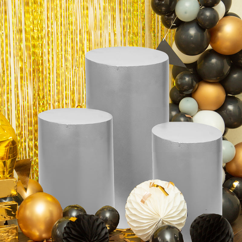 Economy Event Pillar 3 Piece Set - Silver