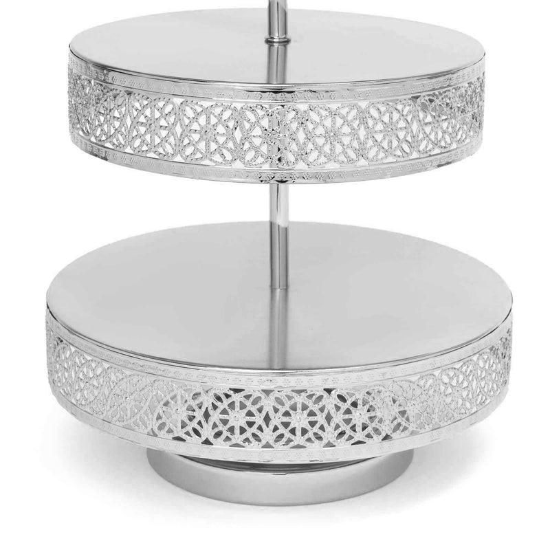 3 Tiered Dessert Stand-Silver - Events and Crafts-Dulcet Delights