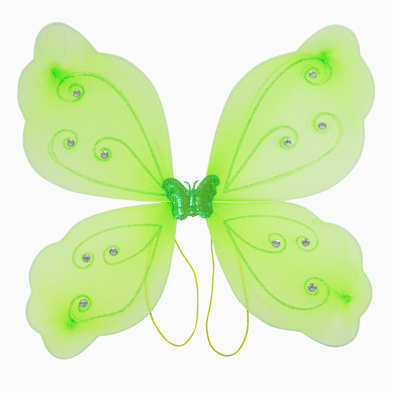 Nylon Butterfly Wings with Elastic 19" x 16" - Apple Green