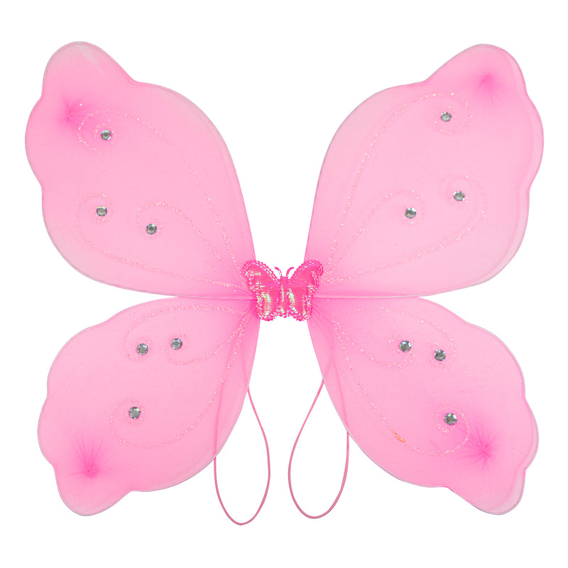 Nylon Butterfly Wings with Elastic 19" x 16" - Pink