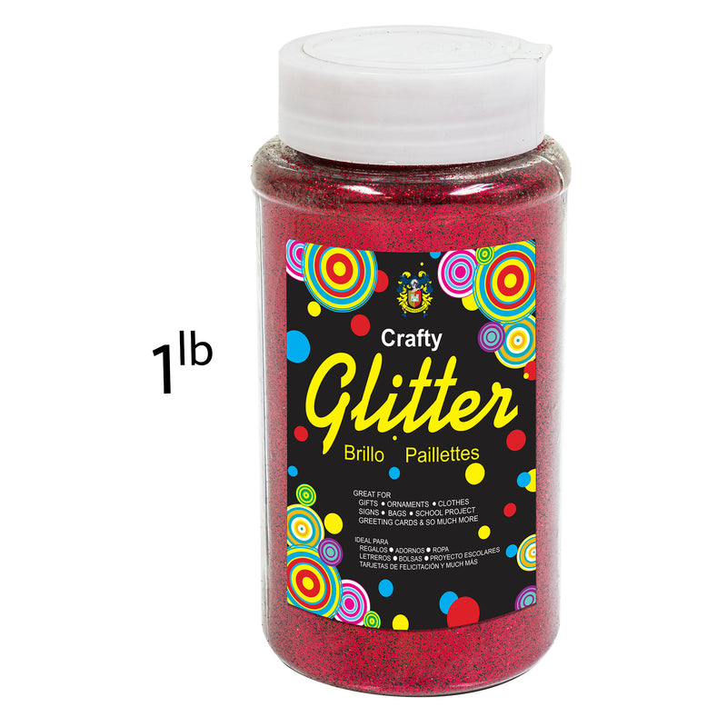 Fine Craft Glitter 1 LB Bottle - Red