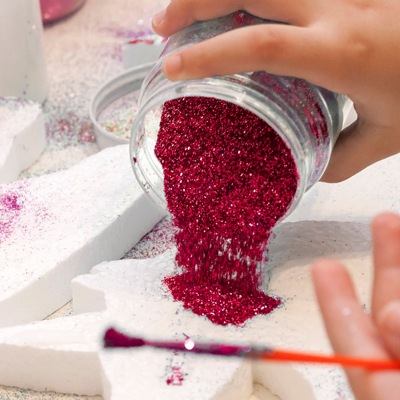 Fine Craft Glitter 1 LB Bottle - Red