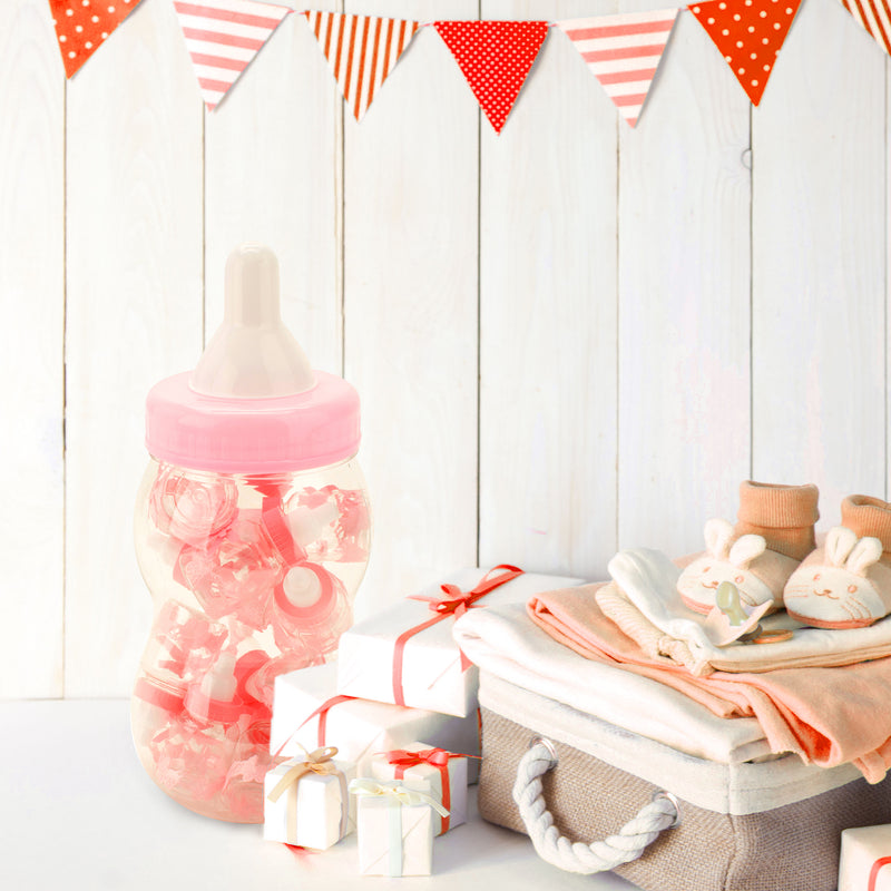 12" Baby Bottle Filled Baby Bottle Favors - Pink