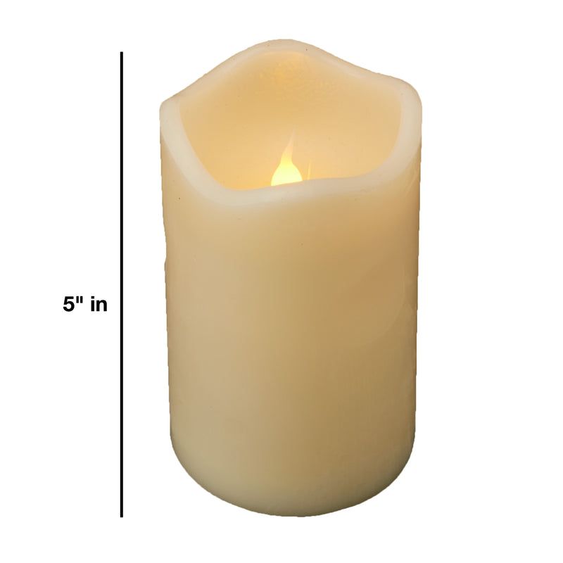 LED Flameless Candle Pillar 5" - Pack of 12