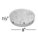 Multicolor 8 Inch LED Disc Light Base with Remote