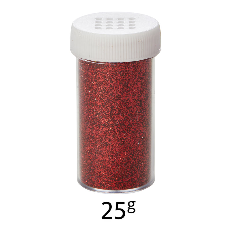 Craft Glitter Shaker Bottle - Pack of 12 - Red