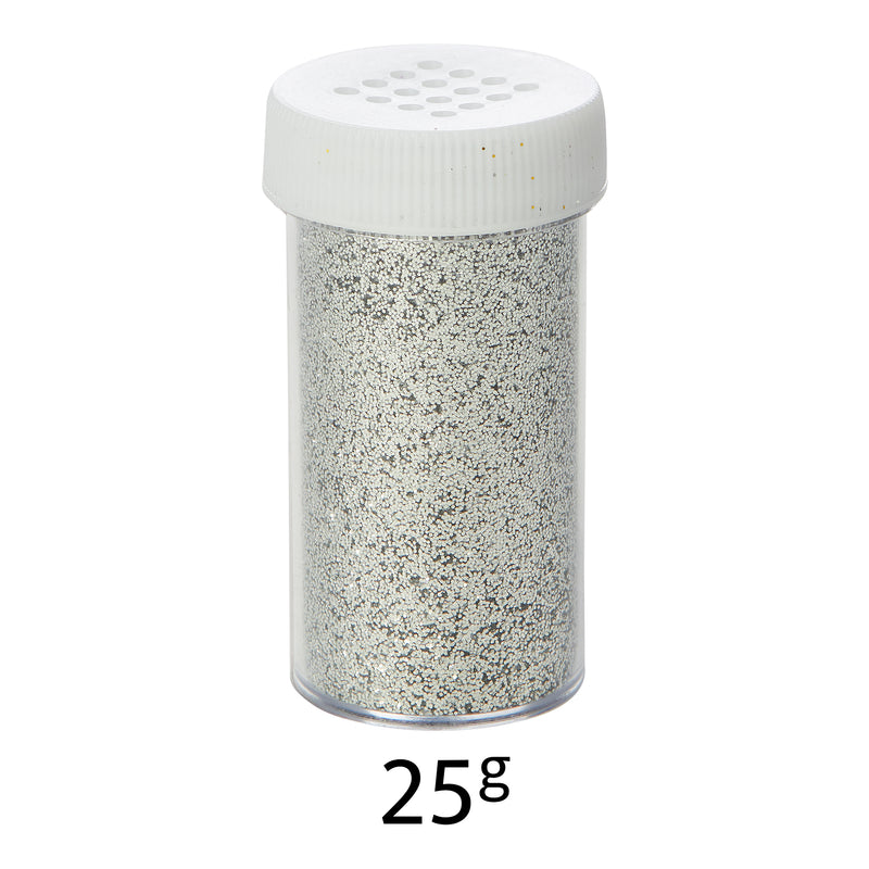 Craft Glitter Shaker Bottle - Pack of 12 - Silver