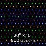 LED Net Lights 800 LEDs 20ft x 10ft - Multicolor