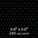 LED Net Lights 240 LEDs 9.8ft x 6.6ft - White