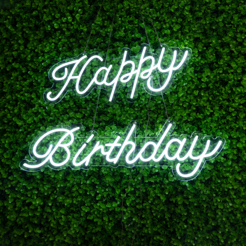 32" Happy Birthday LED Neon Sign - Events and Crafts-AestheTech