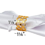 Quinn Napkin Rings 6pc pack - Gold