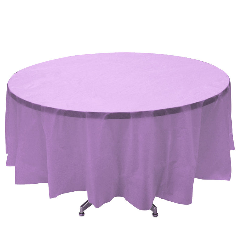 Round Plastic Table Cover - Lavender - Pack of 12 - Events and Crafts-Celebra