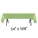 Rectangle Plastic Table Cover 54" x 108" Pack of 12 - Apple Green